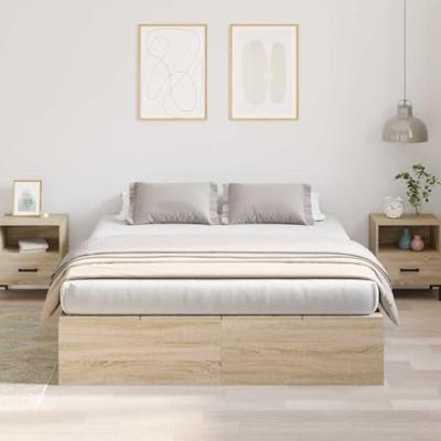 Bedframe Sonoma eiken 200 x 150 x 31.5 cm Bewerkt hout