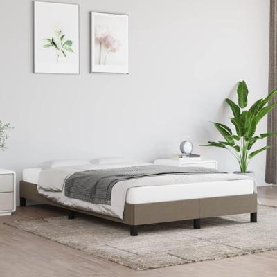 Bedframe zonder matras 120x190 cm stof taupe Bedframe zonder matras 120x190 cm stof taupe