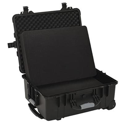 VidaXL Flightcase op wieltjes 58x45x27 cm pp zwart VidaXL Flightcase op wieltjes 58x45x27 cm pp zwart