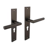 Intersteel Deurklink Bastian op schild 245x45 mm profielcilindergat 55mm antracietgrijs - thumbnail