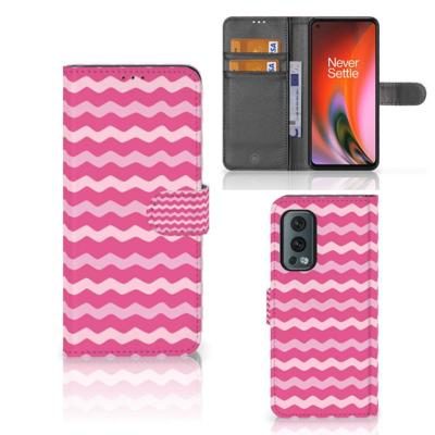 OnePlus Nord 2 5G | Telefoon Hoesje | Waves Pink OnePlus Nord 2 5G | Telefoon Hoesje | Waves Pink