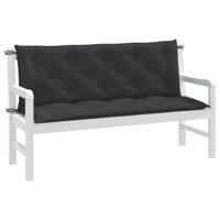 VidaXL Tuinbankkussens 2 st 150x50x7 cm stof gemêleerd antracietkleur - thumbnail
