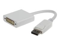 DisplayPort M - DVI F adapterkabel 10 cm wit - thumbnail