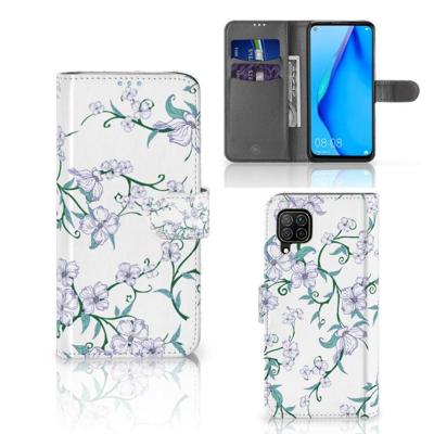 Huawei P40 Lite Uniek Hoesje Blossom White | Portemonnee hoesje
