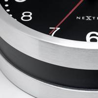 NeXtime - Wandklok 32,3x28x10cm-Stil-Wit & Zwart-Aluminium-NeXtime - thumbnail