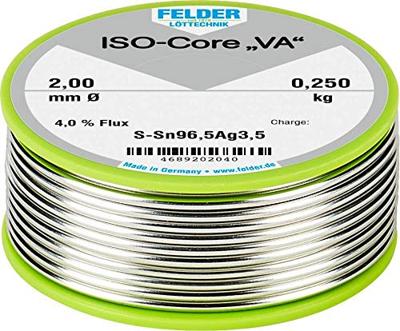 Felder ISO-Core VA Soldeertin Spoel Sn96,5Ag3,5 0.250 kg 2 mm