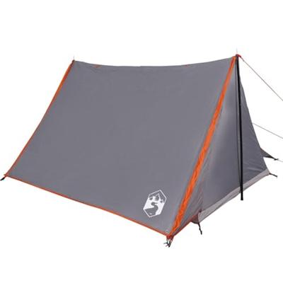 VidaXL Tent 2-persoons waterdicht grijs en oranje VidaXL Tent 2-persoons waterdicht grijs en oranje