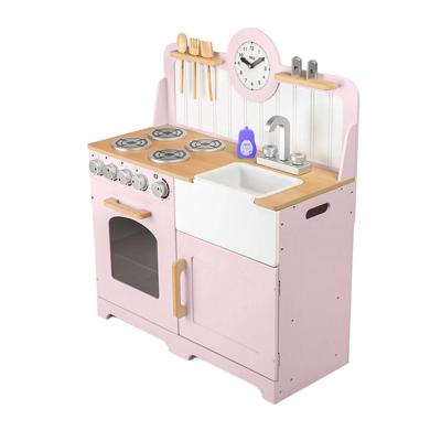 Tidlo houten speelkeuken landelijk roze, 7dlg. Tidlo houten speelkeuken landelijk roze, 7dlg.