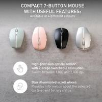 CHERRY GENTIX BT Muis Bluetooth Optisch Groen 7 Toetsen 1000 dpi, 2000 dpi Geïntegreerd scrollwiel, Oplaadbaar - thumbnail