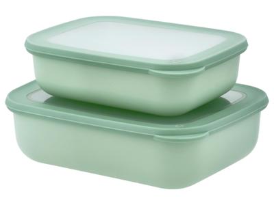 SILVERCREST Set van 2 vershoudbakjes (Rechthoekig kijkvenster)