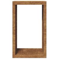 Haardhoutrek 60x40x100 cm cortenstaal - thumbnail