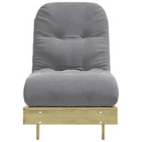 Futon slaapbank met matras 60x206x11 cm geïmpregneerd hout - thumbnail