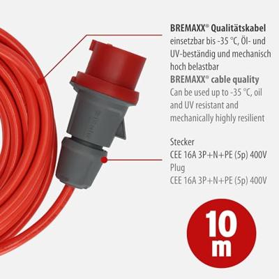 Brennenstuhl Bremaxx CEE verlengsnoer IP44 10m signaalrood AT-N07V3V3-F 5G1,5 - 1168580 - thumbnail