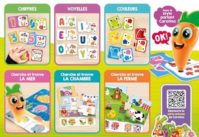Talking Pen - Educatief spel - CAROTINA BABY - 20 spellen - Vanaf 2 jaar