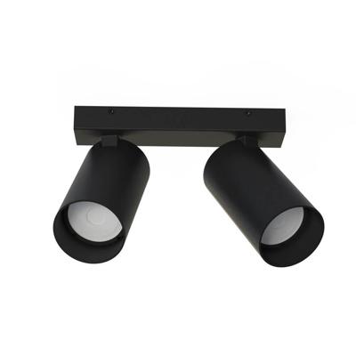 Lyora Zwarte opbouwspotMono 2-lichts kantelbaar - 7841