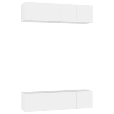 Tv-meubelen 4 st 60x30x30 cm bewerkt hout wit