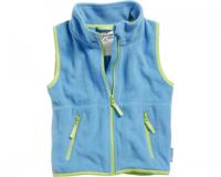 Playshoes fleece vestje contrast Aqua Blauw-164 - thumbnail