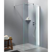 Inloopdouche BWS Free Time 100x200 cm Timeless Coating Met Strook Matglas Chroom - thumbnail