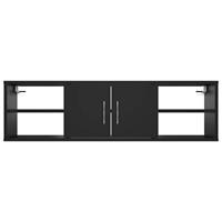 Wandschap 102x30x29 cm spaanplaat zwart - thumbnail