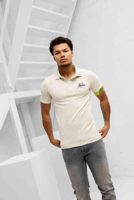 Malelions Captain Polo Heren Beige - Maat L - Kleur: Beige | Soccerfanshop