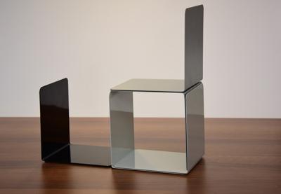 Boekensteun maul staal 14x12x14cm magnetisch zwart