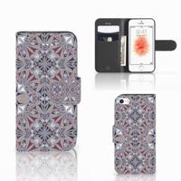 Apple iPhone 5 | 5s | SE | Bookcase | Flower Tiles - thumbnail