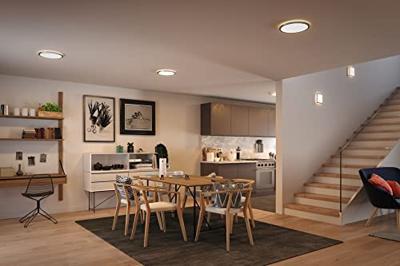 Paulmann 70990 P Atria Shine 11,2W 3000K 190mm ch mt Ks LED-plafondlamp LED 11.2 W Chroom (mat) Paulmann 70990 P Atria Shine 11,2W 3000K 190mm ch mt Ks LED-plafondlamp LED 11.2 W Chroom (mat)