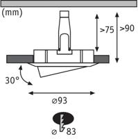 Paulmann Inbouwlamp voor badkamer Set van 3 stuks 21 W Wit (mat) - thumbnail