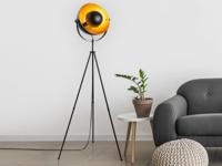 Staande lamp OURANOS 1 lamp zwart/goud - thumbnail