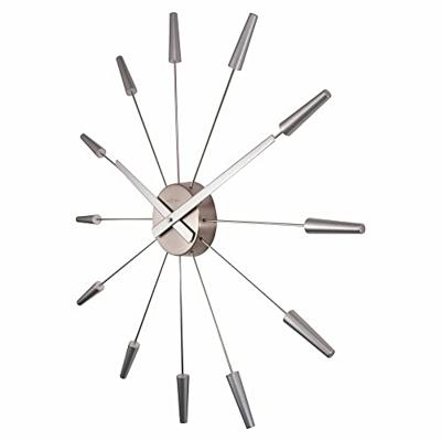 NeXtime NE-2610ZI Wandklok Dia. 58 Cm, Metaal, Zilver, 'Plug Inn'