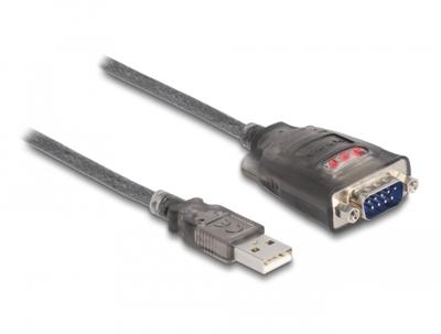 Delock USB 2.0 Adapter [1x USB-A 2.0 stekker - 1x RS232-stekker] 61400 1 m