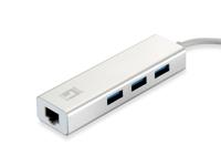 LevelOne USB-0503 Gigabit USB netwerkadapter met USB-hub - thumbnail