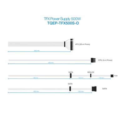 Voedingsbron TooQ TQEP-TFX500S-O 500W 500 W ATX Voedingsbron TooQ TQEP-TFX500S-O 500W 500 W ATX