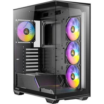 Antec C3 ARGB Midi-tower PC-behuizing Zwart Zijvenster Antec C3 ARGB Midi-tower PC-behuizing Zwart Zijvenster
