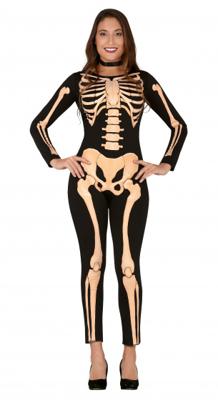 Skeleton Jumpsuit Halloween Dames