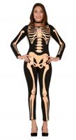 Skeleton Jumpsuit Halloween Dames - thumbnail