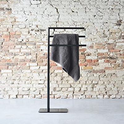 Handdoekrek Sealskin Tube 3-armig Vrijstaand Zwart Handdoekrek Sealskin Tube 3-armig Vrijstaand Zwart