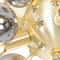 QAZQA Design plafondlamp messing met smoke glas 4-lichts - Explode - thumbnail