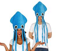 Blauwe Octopus hoed - thumbnail
