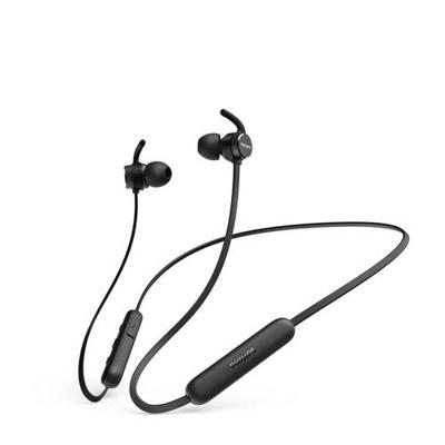Philips E1205BK/00 In-Ear-Koptelefoon met Microfoon (Bluetooth, Afstandsbediening, Echo-onderdrukking, 7 Uur Afspeeltijd, Spatwaterbestendig IPX4, Magnetische Oortjes) Zwart - 2020/2021 Model