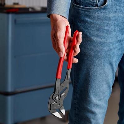 Knipex Sleuteltang | 300 mm Lengte | Tang en Schroefsleutel in Eén | Anti-Slip | Kunststof Bekleed - 86 01 300 SB