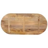 Tafelblad ovaal 120x50x2,5 cm massief mangohout - thumbnail
