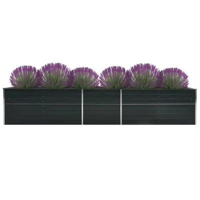 Plantenbak verhoogd 400x80x77 cm gegalvaniseerd staal antraciet