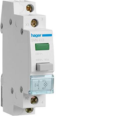 Hager SVN413 Drukschakelaar Groen 16 A 230 V
