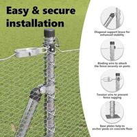 VidaXL Afrasteringspaal zilver 10 x 1,5 m (13 mm gaas) staal - thumbnail