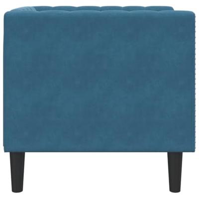 Fauteuil Chesterfield-stijl fluweel blauw