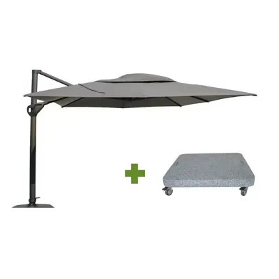 4 Seasons Outdoor Hacienda Antraciet/Charcoal met Parasolvoet