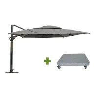 4 Seasons Outdoor Hacienda Antraciet/Charcoal met Parasolvoet - thumbnail