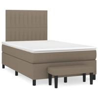 Boxspring met matras stof taupe 120x200 cm - thumbnail