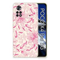 Xiaomi Poco X4 Pro 5G | TPU Case | Pink Flowers - thumbnail